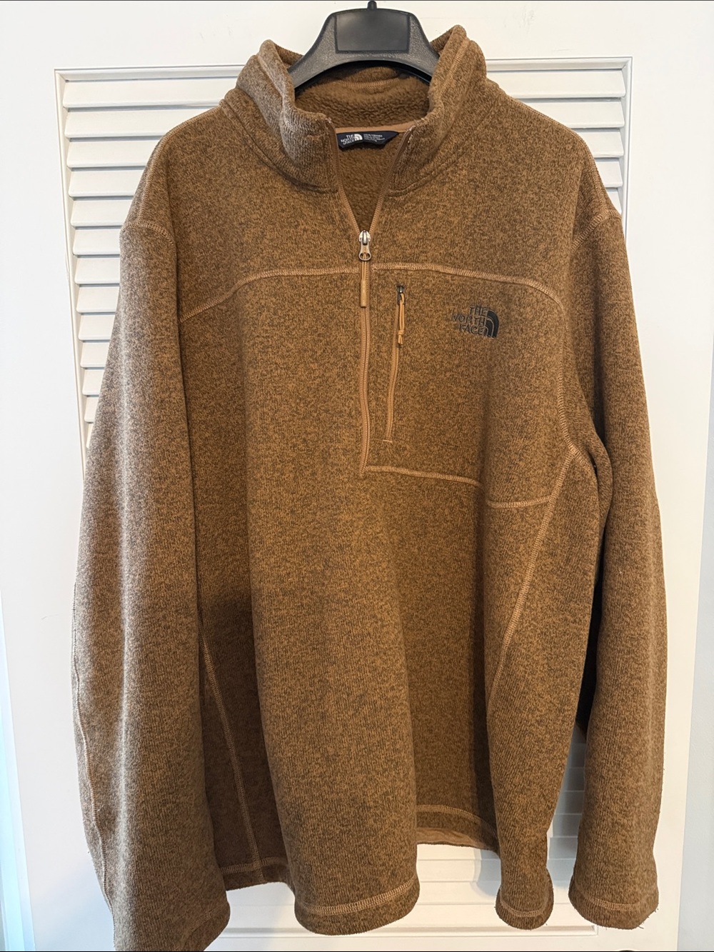 The North Face Men's Brown Full-Zip Fleece Pullover